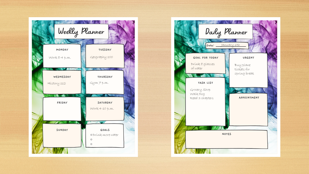 Rainbow Smoke Calendar & Planner