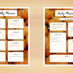 Pumpkin Calendar & Planner